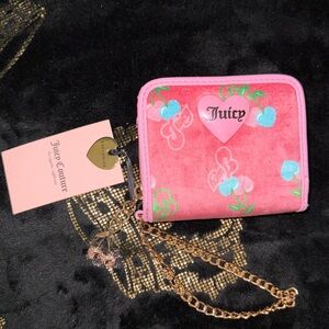 NWT Juicy Couture Exclusive Pink Lemonade Retro Cherry Gelato Zip Around Wallet